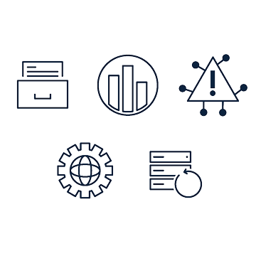 Cloud Report icons include those for Storage, Curation and Archiving; Data Access, Dissemination and Visualization; FAIR Data; Central Processing; and Disaster Recovery