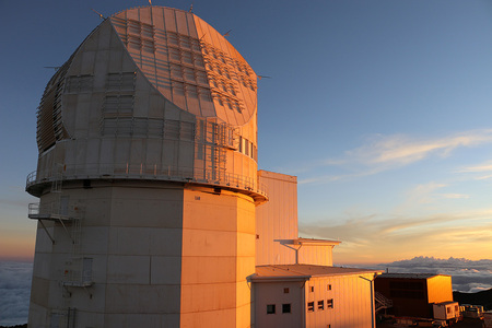 The Daniel K. Inouye Solar Telescope at sunset